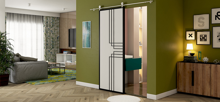 sliding bathroom door installation in University of California Davis